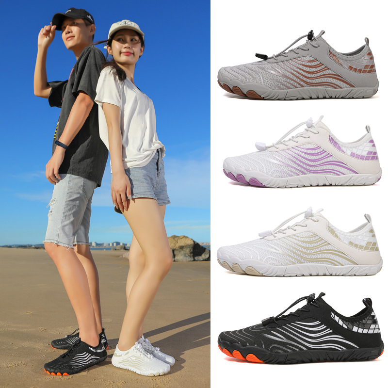 Cipele za prehod rijeke za parove, Unisex, prednje vezivanje, brzo sušenje, mrežasti unutarnji dio, EVA srednji potplat, gumeni potplat