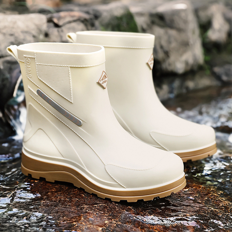 Muške čizme za kišu, PU gornji dio, PVC đon, vodonepropusne, protuklizne, srednje visoke za zimu