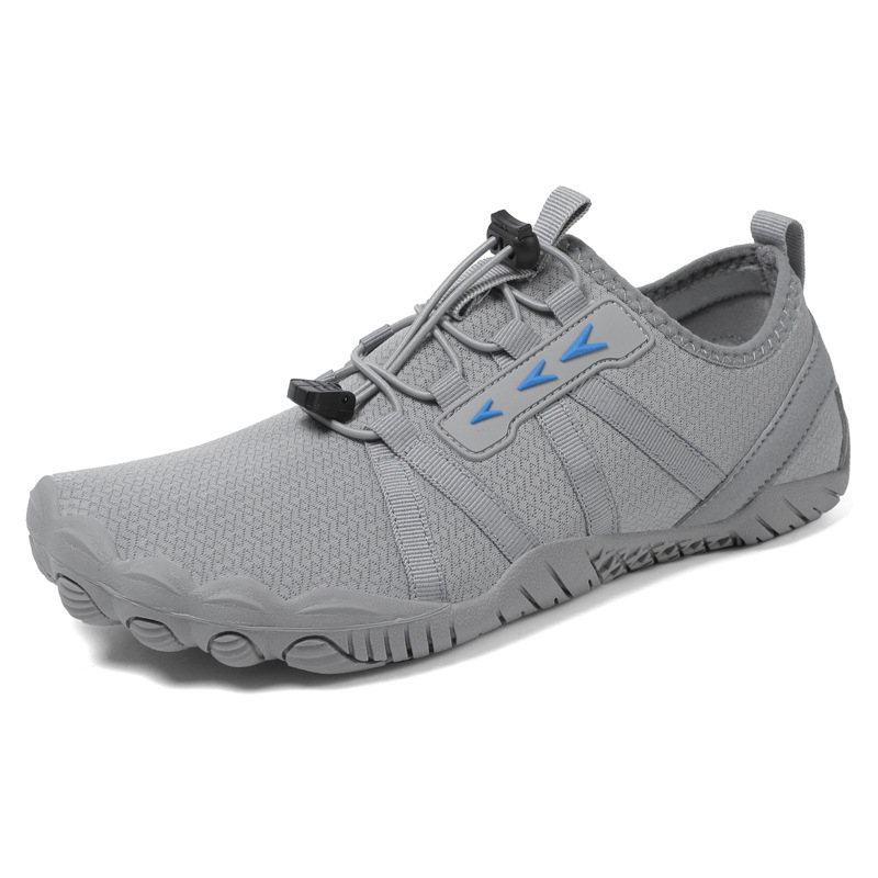 Pantofi de traseu pe râuri — anti-alunecare, uscare rapidă, ușori; talpă din cauciuc; partea superioară: strat cu aer + material textil; căptușeală din plasă