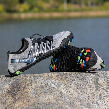 Riječne vodone cipele s elastičnim mrežastim gornjim dijelom, niski kroj, gumeni vanjski i srednji potplat, prozračne i izdržljive