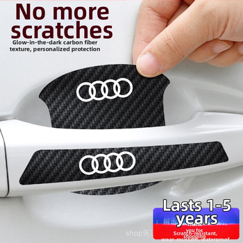 Durų dubenėlio rankenos lipdukas, anglies pluošto oda, automobilių logotipo stilius, lipnus montavimas, Keith