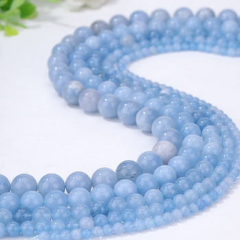 Kalcedonijske labave perle, polirane i mljevene, marka Boting, prirodni stil