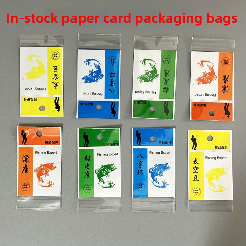 Enesulgav plastikkott kalastustarvikute ja väikeste lisaseadmete jaoks, gravüürlogo trükk, 100% puhas materjal, sisemine pakkimine, päritolu Zhejiang, Jinhua