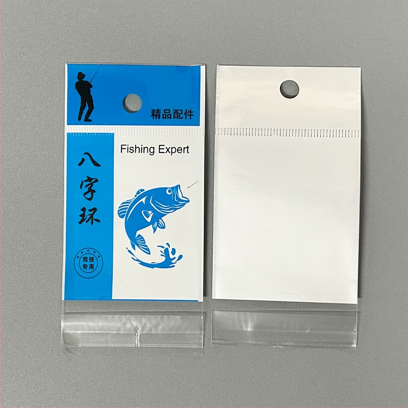 Enesulgav plastikkott kalastustarvikute ja väikeste lisaseadmete jaoks, gravüürlogo trükk, 100% puhas materjal, sisemine pakkimine, päritolu Zhejiang, Jinhua