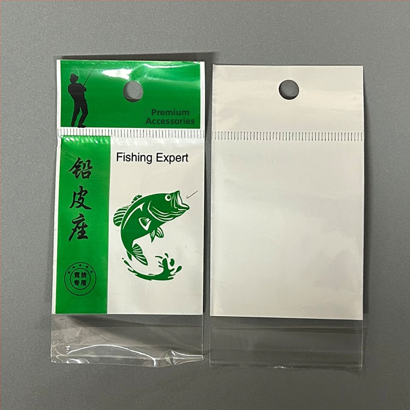 Enesulgav plastikkott kalastustarvikute ja väikeste lisaseadmete jaoks, gravüürlogo trükk, 100% puhas materjal, sisemine pakkimine, päritolu Zhejiang, Jinhua