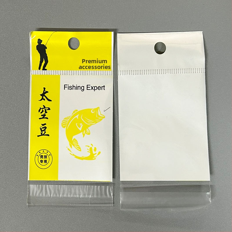 Enesulgav plastikkott kalastustarvikute ja väikeste lisaseadmete jaoks, gravüürlogo trükk, 100% puhas materjal, sisemine pakkimine, päritolu Zhejiang, Jinhua