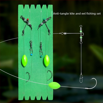 Kaito žvejybos komplektas su nailoniniu siūlu — apverstas žvejybos komplektas, priedai, tinkamas upėms, ežerams ir užtvankoms