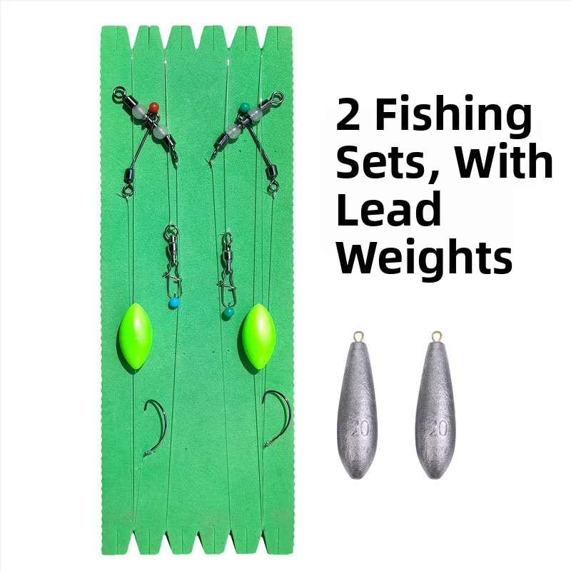 Kaito žvejybos komplektas su nailoniniu siūlu — apverstas žvejybos komplektas, priedai, tinkamas upėms, ežerams ir užtvankoms