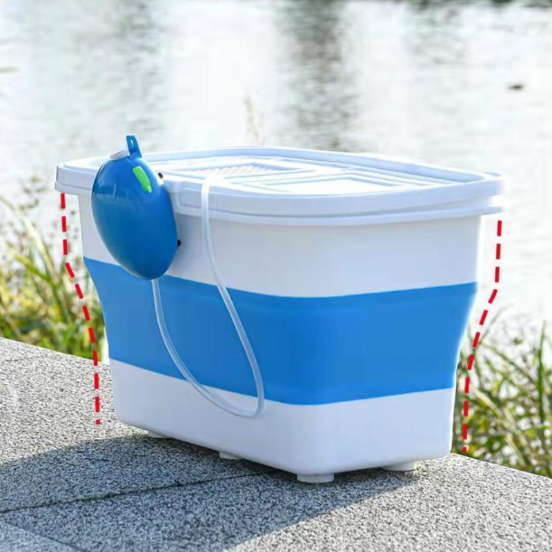 Sklopiva kanta za ribolov s prozračnim otvorima, prijenosna plastična kanta za žive ribe od Egret Fly