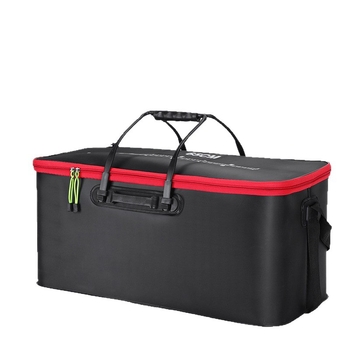 Sulankstomas EVA žvejybos kibiras su storesne konstrukcija, talpa 45–80 L, skirtas gyvoms žuvims pervežti