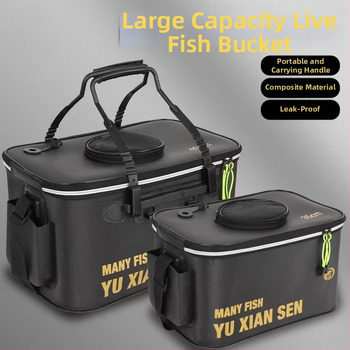 EVA sulankstoma žvejybos dėžė gyviems žuvims – apsauga, storesnis indas, daugiafunkcinė žvejybos įranga
