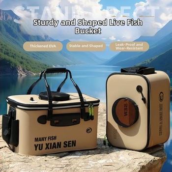 EVA sulankstoma žvejybos dėžė gyviems žuvims – apsauga, storesnis indas, daugiafunkcinė žvejybos įranga