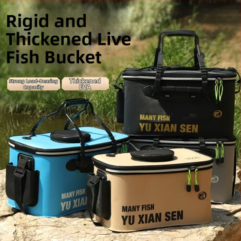 EVA sulankstoma žvejybos dėžė gyviems žuvims – apsauga, storesnis indas, daugiafunkcinė žvejybos įranga
