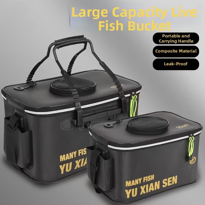 ΕVA πτυσσόμενο κουτί ψαρέματος και κάδος για ζωντανά ψάρια – προστασία, παχύτερος κάδος, πολυλειτουργικός εξοπλισμός αλιείας