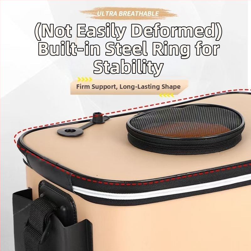 EVA sulankstoma žvejybos dėžė gyviems žuvims – apsauga, storesnis indas, daugiafunkcinė žvejybos įranga