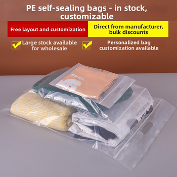 Stambesnė PE užtrauktukinė skaidri drabužių pakuotės maišas su kabinimo anga