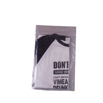 Πυκνωμένη διαφανής σακούλα PE για ρούχα με φερμουάρ, αυτοσφραγόμενη, με οπή κρέμασης