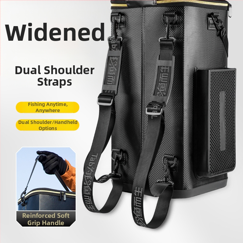 Žvejybos dėžė gyvoms žuvims, daugiafunkcinis lazdelės kibiras, pečių įrangos krepšys, nešiojamas gyvų žuvų kibiras, talpa mažiau nei 9, kategorija: žvejybos dėžė