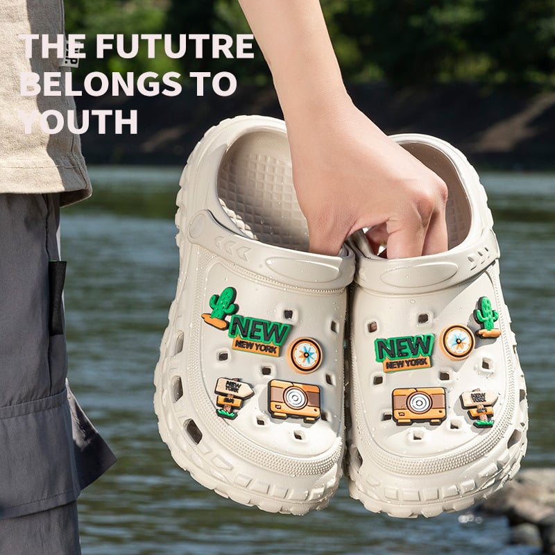 Αντρικά σανδάλια - EVA επάνω μέρος και σόλα, διαπνέοντα, αδιάβροχα, αντιολισθητικά, σόλα με έγχυση, καλοκαίρι 2025, παραθαλάσσιο στυλ με σχέδιο καρτούν