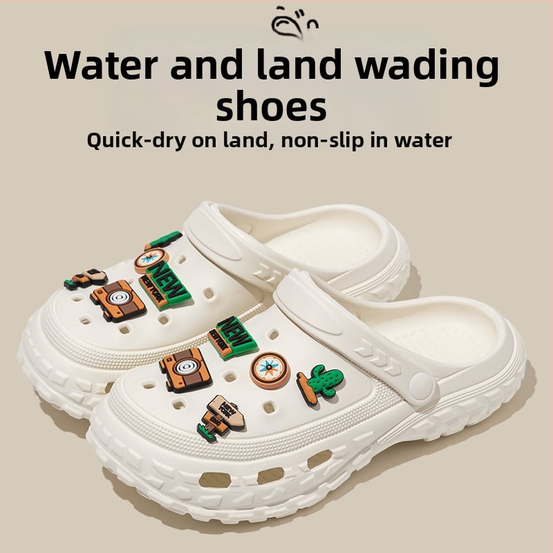 Αντρικά σανδάλια - EVA επάνω μέρος και σόλα, διαπνέοντα, αδιάβροχα, αντιολισθητικά, σόλα με έγχυση, καλοκαίρι 2025, παραθαλάσσιο στυλ με σχέδιο καρτούν