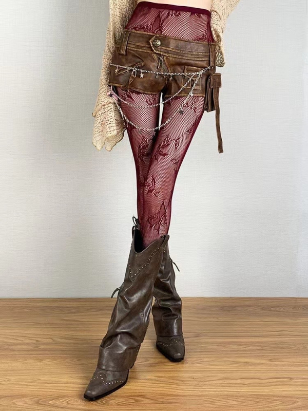 Nylon hálós harisnya bodysuit-stílusú fehérneművel, unisex, 90–95% nylon