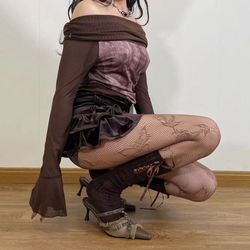 Nylon hálós harisnya bodysuit-stílusú fehérneművel, unisex, 90–95% nylon