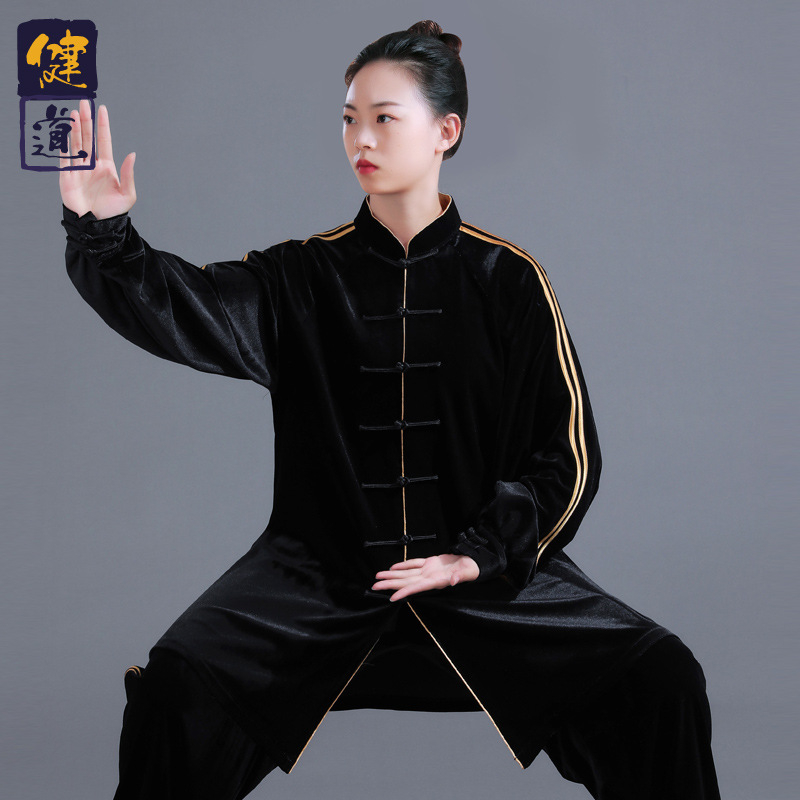 Tai Chi trening kostim, unisex, južno-korejski baršun, 95% poliester, 5% spandeks, za odrasle