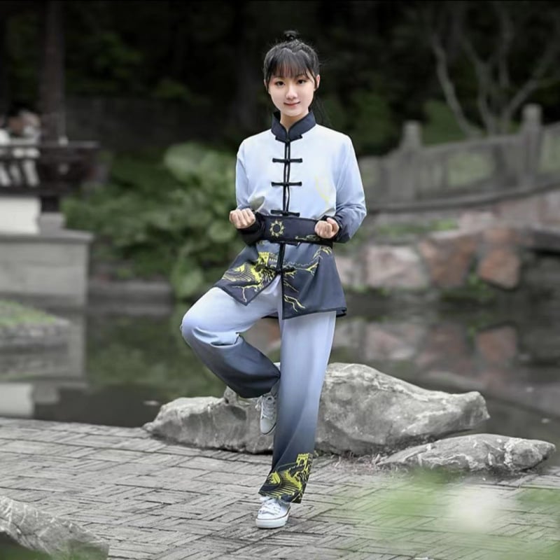 Dječja Tai Chi uniforma – Unisex, za učenike osnovne i srednje škole, mješavina kemijskih vlakana s 98% spandex, podstava pamuk