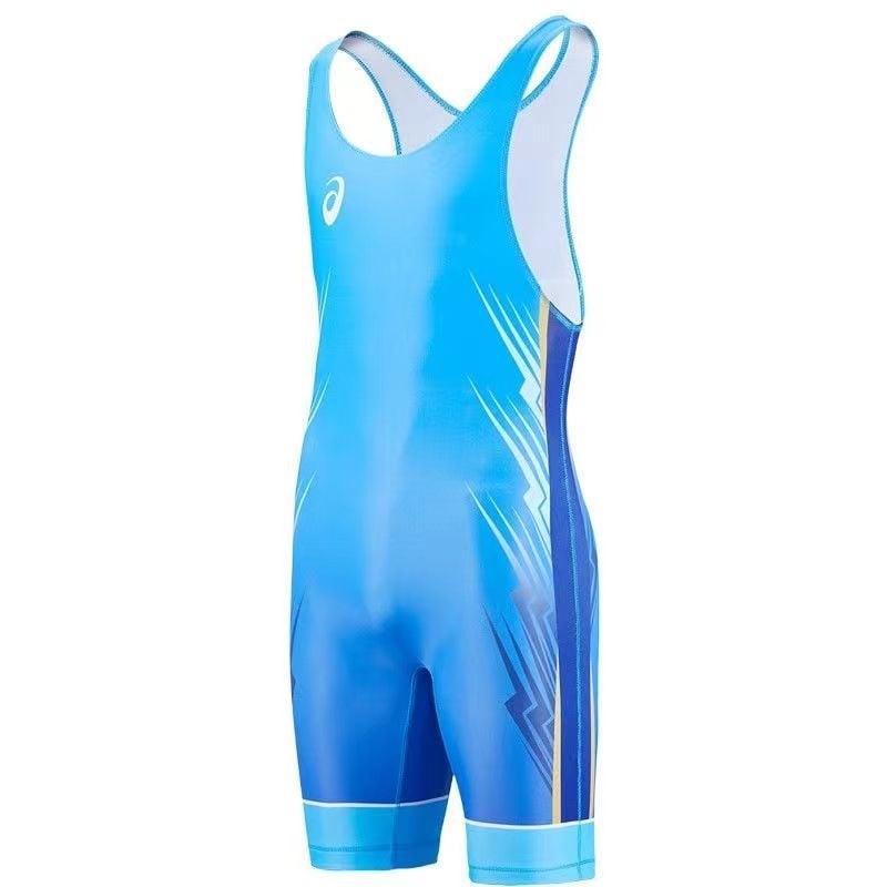 Vienos dalių imtynių kombinezonas su šilumos perdavimo spauda, suaugusiesiems, unisex, audinys iš nailono mišinio su pamušalu iš nailono