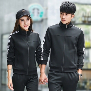 Unisex patogus sportinis kostiumas pavasariui ir rudeniui, ilga rankovė su aukštu kaklu ir ilgos kelnės su spauda, poliesteris 95%