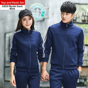 Unisex patogus sportinis kostiumas pavasariui ir rudeniui, ilga rankovė su aukštu kaklu ir ilgos kelnės su spauda, poliesteris 95%