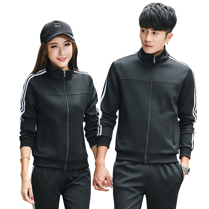 Unisex patogus sportinis kostiumas pavasariui ir rudeniui, ilga rankovė su aukštu kaklu ir ilgos kelnės su spauda, poliesteris 95%