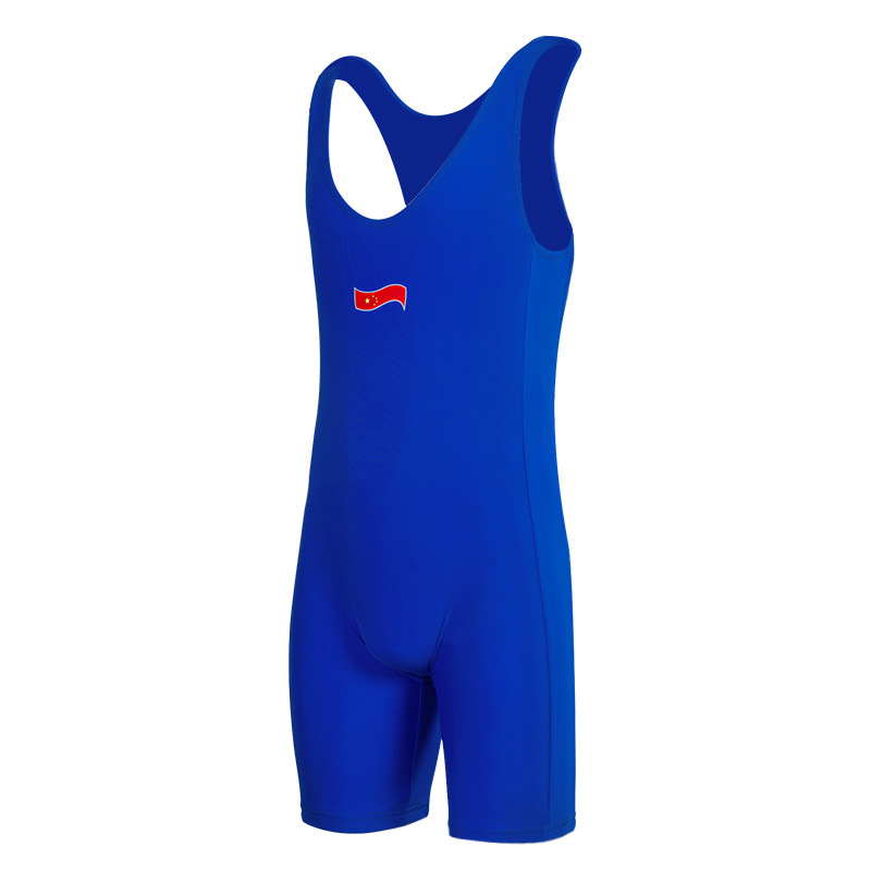 Costum de lupte dintr-o bucată pentru adulți, spandex, căptușit cu spandex, unisex, model solid