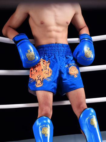 MMA borilačke šorceve s motivom tigrove glave, unisex, 100% poliester, podstava od kemijskih vlakana, za sanda