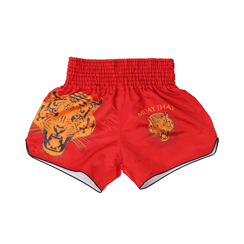 MMA borilačke šorceve s motivom tigrove glave, unisex, 100% poliester, podstava od kemijskih vlakana, za sanda