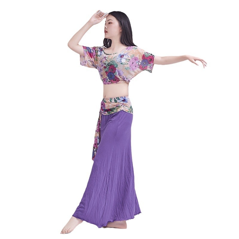 Set za vježbanje Belly Dance s mrežastim materijalom, Spandex 50-70%, proljeće 2023, za žene 25-29