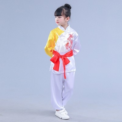 Bērnu Wushu uzstāšanās kostīms, universāls, ķīniešu stila, poliesters 85%, bērniem no 8 gadu vecuma