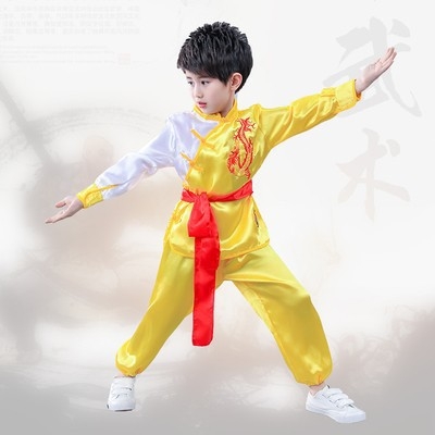 Bērnu Wushu uzstāšanās kostīms, universāls, ķīniešu stila, poliesters 85%, bērniem no 8 gadu vecuma