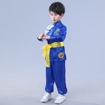 Bērnu Wushu uzstāšanās kostīms, universāls, ķīniešu stila, poliesters 85%, bērniem no 8 gadu vecuma