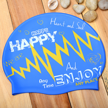 Șapcă de înot din silicon, imprimeu graffiti, pentru adulți, impermeabilă, unisex