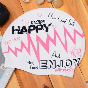 Șapcă de înot din silicon, imprimeu graffiti, pentru adulți, impermeabilă, unisex