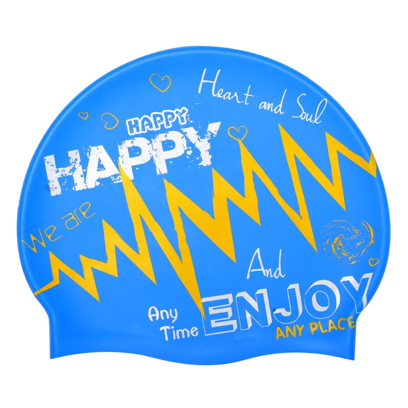 Șapcă de înot din silicon, imprimeu graffiti, pentru adulți, impermeabilă, unisex