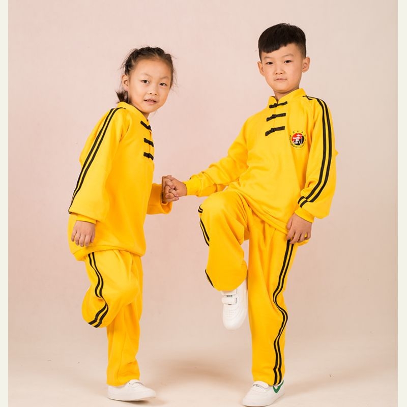 Dječji Wushu trening kombinezon s dugim rukavima, unisex, materijal: smjesa kemijskih vlakana, podstava: 100% poliester
