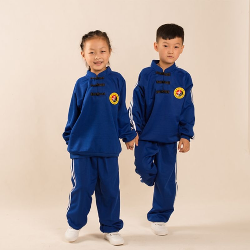 Dječji Wushu trening kombinezon s dugim rukavima, unisex, materijal: smjesa kemijskih vlakana, podstava: 100% poliester