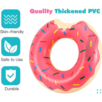 Dječji plivački prsten s motivom donut od debelog PVC-a – za bazen i vodene zabave