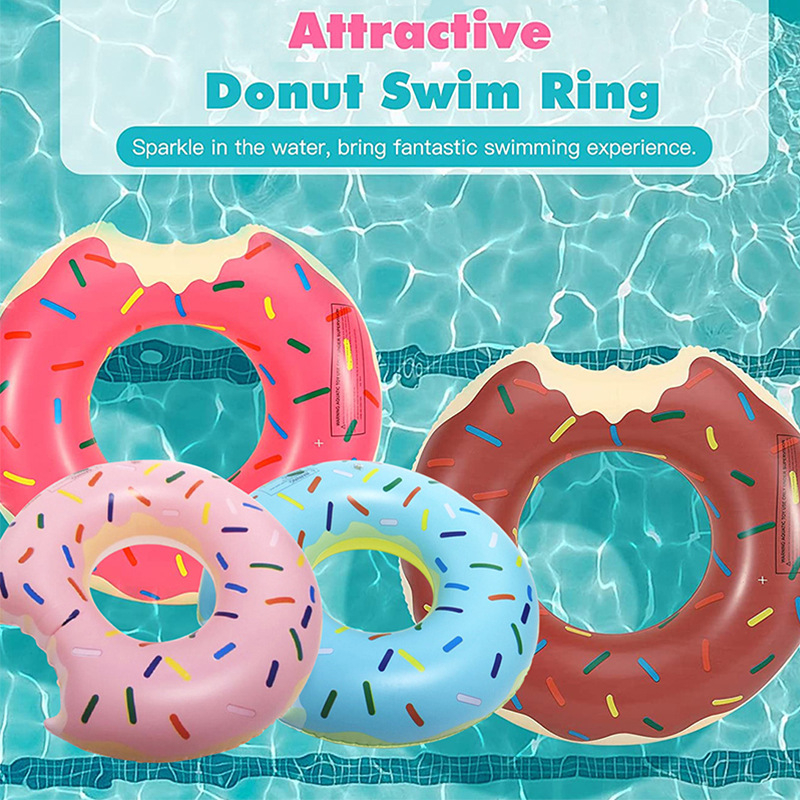 Dječji plivački prsten s motivom donut od debelog PVC-a – za bazen i vodene zabave