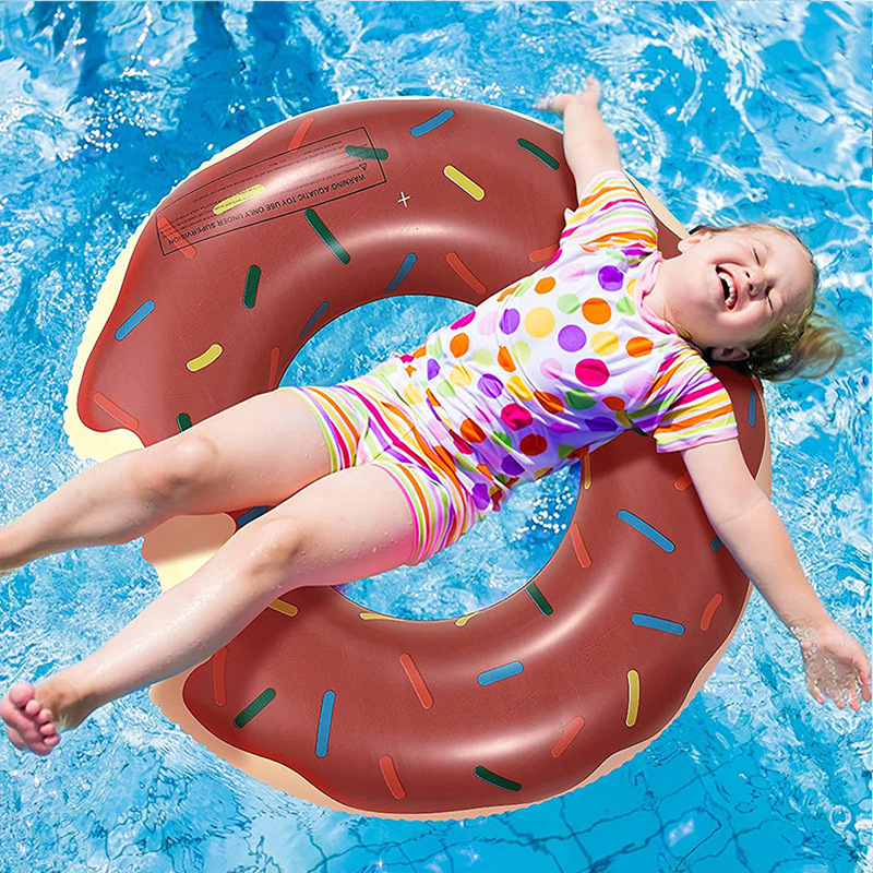 Dječji plivački prsten s motivom donut od debelog PVC-a – za bazen i vodene zabave