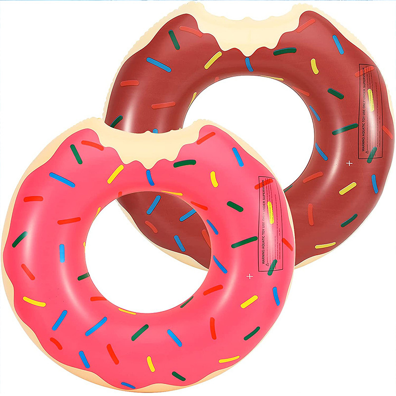 Dječji plivački prsten s motivom donut od debelog PVC-a – za bazen i vodene zabave