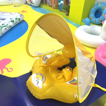 Inel de înot pentru copii 0–3 ani, model în dung, PVC ecologic 0,25 mm, insuflare manuală