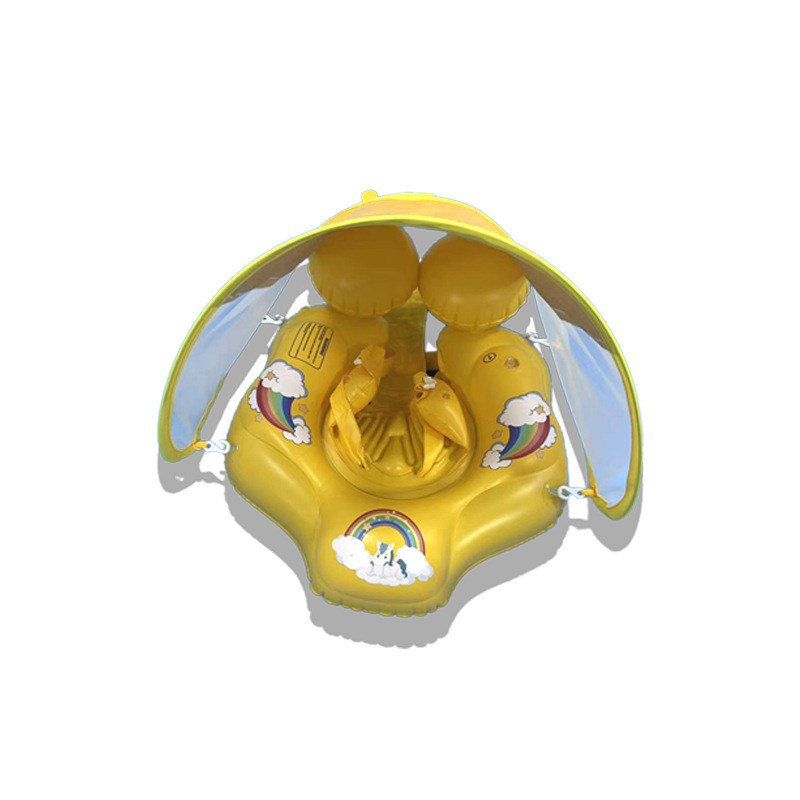 Inel de înot pentru copii 0–3 ani, model în dung, PVC ecologic 0,25 mm, insuflare manuală